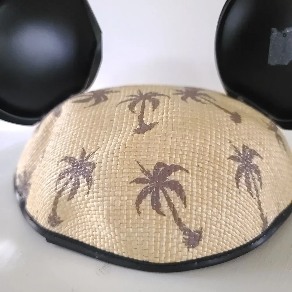 Disney Relax In Paradise Mickey Mouse Ear Hat Straw Coconut Palm Trees One Sz